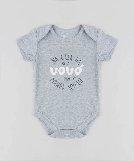 Body-Infantil--Na-Casa-da-Vovo-Quem-Manda-Sou-Eu--Manga-Curta-Decote-Redondo-Cinza-Mescla-9208140-Cinza_Mescla_1