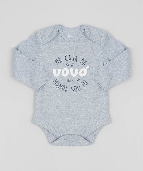Body-Infantil--Na-Casa-da-Vovo-Quem-Manda-Sou-Eu--Manga-Longa-Decote-Redondo-Cinza-Mescla-9208144-Cinza_Mescla_1