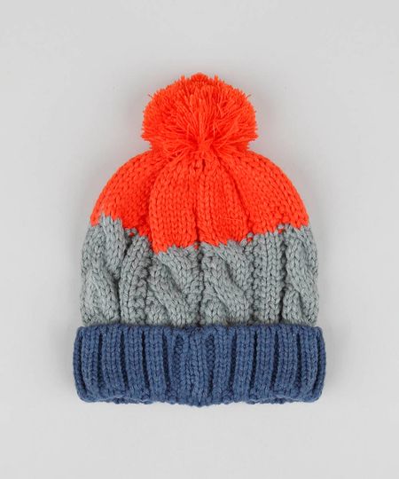 Gorro-Infantil-em-Trico-com-Listras-e-Pompom-Laranja-9360562-Laranja_1 Gorro-Infantil-em-Trico-com-Listras-e-Pompom-Laranja-9360562-Laranja_1