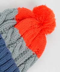 Gorro-Infantil-em-Trico-com-Listras-e-Pompom-Laranja-9360562-Laranja_2