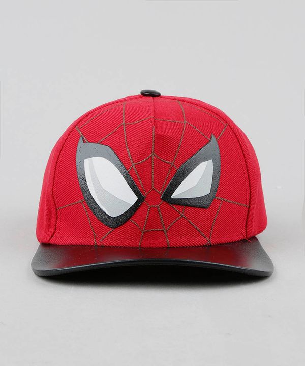 Boné Infantil Aba Reta Homem Aranha Vermelho P
