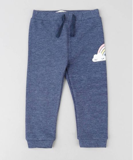 Calca-Infantil-com-Estampa-de-Arco-Iris-em-Moletom-Azul-Marinho-9346238-Azul_Marinho_1