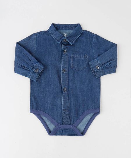 Body-Camisa-Jeans-Infantil-com-Bolso-Manga-Longa-Azul-Escuro-9443401-Azul_Escuro_1