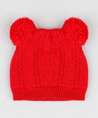 Kit-de-Gorro-Infantil-Minnie-com-Pompom---Luva-em-Trico-Vermelho-9361078-Vermelho_2