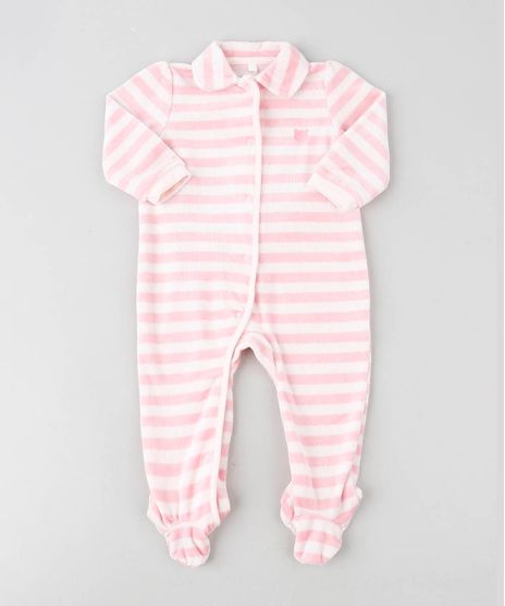 Macacao-Infantil-Listrado-em-Plush-Manga-Longa-Rosa-9195540-Rosa_1