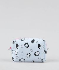 Necessaire-Feminina-Estampada-Pinguins-Azul-Claro-9492781-Azul_Claro_1