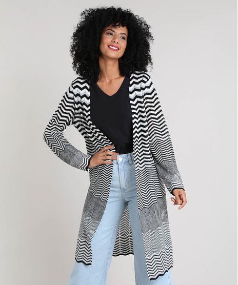Capa-Feminina-Longa-em-Trico-Estampada-Chevron-Preta-9360891-Preto_1
