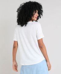 Blusa-Feminina-com-Linho-e-Estampa--La-Vida--Manga-Curta-Decote-V-Bege-Claro-9469468-Bege_Claro_2