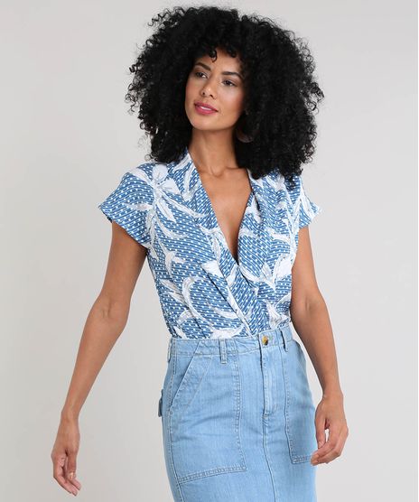 Body-Feminino-Bluse-Estampado-de-Poa-Manga-Curta-Azul-9411283-Azul_1