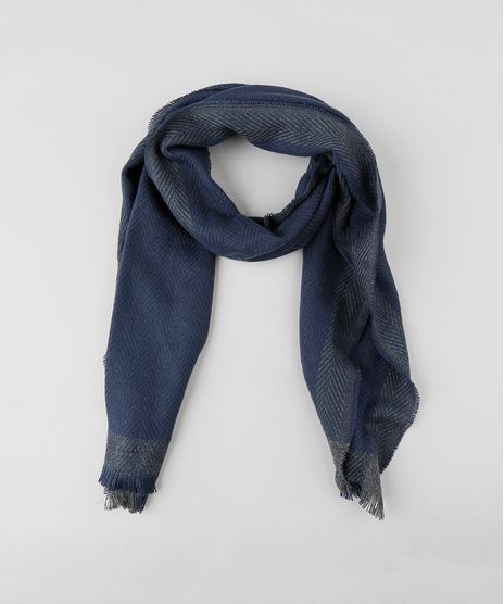 Cachecol-Masculino-em-Trico-com-Listras-Azul-Marinho-9363310-Azul_Marinho_1