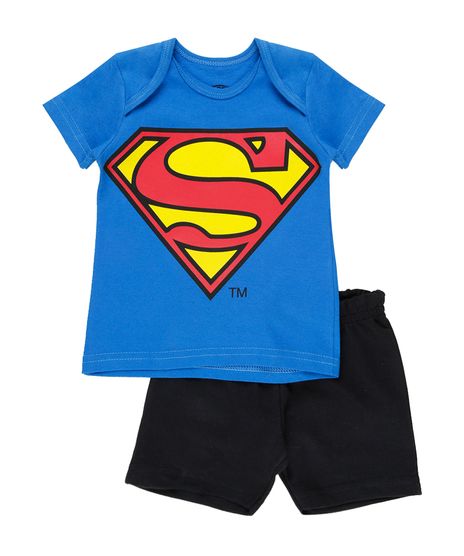Conjunto-de-Camiseta-Azul---Bermuda-Super-Homem--Azul-8392749-Azul_1