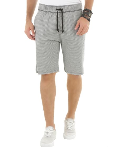 Bermuda-em-Moletom-Listrada-Preta-8434290-Preto_1