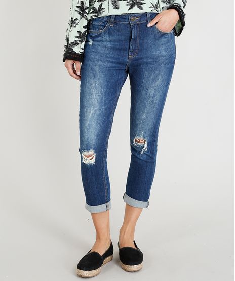 Calca-Jeans-Girlfriend-com-Rasgos-Azul-Escuro-9346388-Azul_Escuro_1
