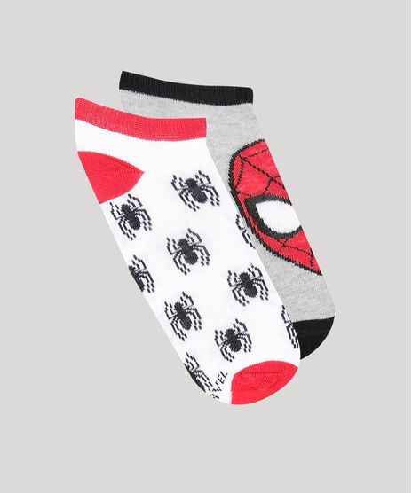 Kit-de-2-Meias-Infantis-Soquete-Homem-Aranha-Multicor-9146586-Multicor_1