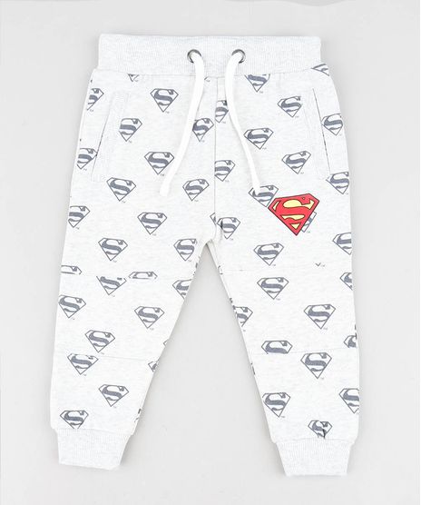 Calca-Infantil-Super-Homem-em-Moletom-Cinza-Mescla-Claro-9358065-Cinza_Mescla_Claro_1