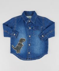 Camisa-Jeans-Infantil-com-Dinossauro-Manga-Longa-Azul-Medio-9469646-Azul_Medio_1