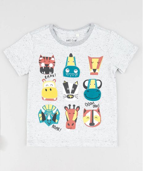 Camiseta-Infantil-com-Estampa-Interativa-de-Bichos-Manga-Curta-Gola-Careca-Cinza-Mescla-Claro-9449989-Cinza_Mescla_Claro_1