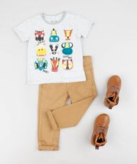 Camiseta-Infantil-com-Estampa-Interativa-de-Bichos-Manga-Curta-Gola-Careca-Cinza-Mescla-Claro-9449989-Cinza_Mescla_Claro_3