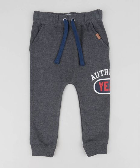 Calca-Infantil-Saruel--Authentic--em-Moletom-Cinza-Mescla-Escuro-9356488-Cinza_Mescla_Escuro_1