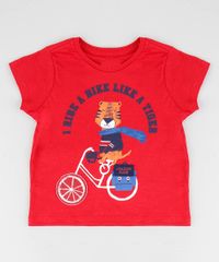 Camiseta-Infantil-com-Estampa-Interativa-de-Tigre-Manga-Curta-Gola-Careca-Vermelha-9449988-Vermelho_1