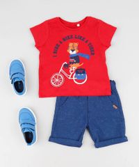 Camiseta-Infantil-com-Estampa-Interativa-de-Tigre-Manga-Curta-Gola-Careca-Vermelha-9449988-Vermelho_3