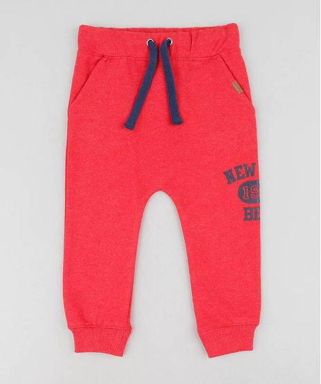 Calca-Infantil-Saruel--New-York--em-Moletom-Vermelha-9356521-Vermelho_1