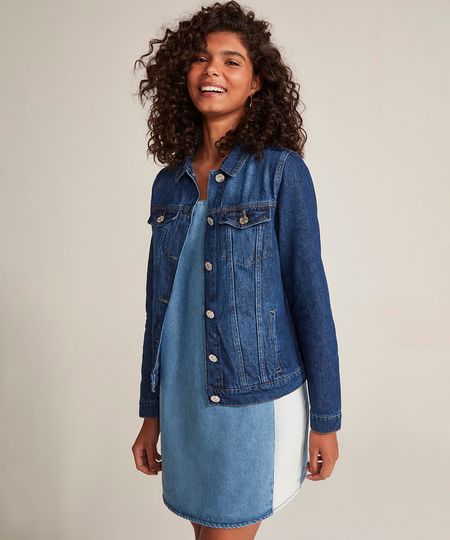 Jaqueta-Jeans-Feminina-com-Bolsos-Azul-Escuro-9463443-Azul_Escuro_1