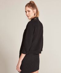 Jaqueta-de-Sarja-Feminina-com-Bolsos-Preta-9463445-Preto_2