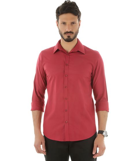 Camisa-Social-Slim-Vermelha-8364986-Vermelho_1
