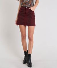 Saia-Feminina-Estampada-Animal-Print-com-Bolsos-Vinho-9539059-Vinho_1