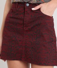 Saia-Feminina-Estampada-Animal-Print-com-Bolsos-Vinho-9539059-Vinho_4