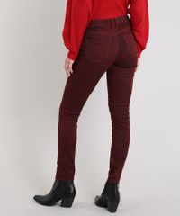 Calca-de-Sarja-Feminina-Skinny-Estampada-Animal-Print-Vinho-9539058-Vinho_2