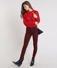 Calca-de-Sarja-Feminina-Skinny-Estampada-Animal-Print-Vinho-9539058-Vinho_3