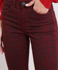 Calca-de-Sarja-Feminina-Skinny-Estampada-Animal-Print-Vinho-9539058-Vinho_4