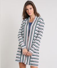Capa-Feminina-Longa-em-Trico-Canelado-Listrado-com-Lurex-Cinza-Mescla-Claro-9337539-Cinza_Mescla_Claro_1
