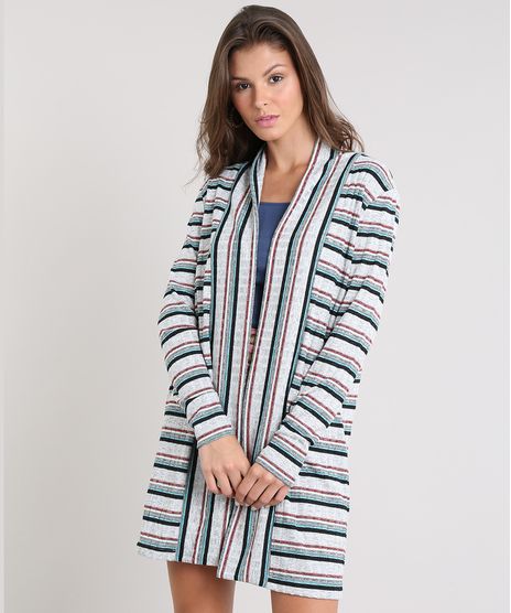 Capa-Feminina-Longa-em-Trico-Canelado-Listrado-com-Lurex-Cinza-Mescla-Claro-9337539-Cinza_Mescla_Claro_1