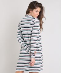 Capa-Feminina-Longa-em-Trico-Canelado-Listrado-com-Lurex-Cinza-Mescla-Claro-9337539-Cinza_Mescla_Claro_2