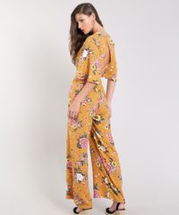 Macacao-Feminino-Estampado-Floral-com-No-Manga-Curta-Mostarda-9502001-Mostarda_2
