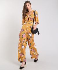 Macacao-Feminino-Estampado-Floral-com-No-Manga-Curta-Mostarda-9502001-Mostarda_3