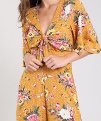 Macacao-Feminino-Estampado-Floral-com-No-Manga-Curta-Mostarda-9502001-Mostarda_4