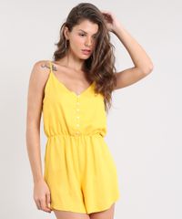 Macaquinho-Feminino-Maquinetado-com-Botoes-Alca-Fina-Amarelo-9502450-Amarelo_1