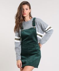 Salopete-Feminina-em-Veludo-Cotele-com-Bolsos-Verde-Escuro-9368879-Verde_Escuro_1