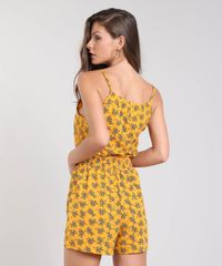 Macaquinho-Feminino-Estampado-Floral-e-Poa-Alca-Fina-Mostarda-9371995-Mostarda_2