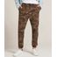 Calca-Jogger-Skinny-Masculina-Estampada-Camuflada-com-Bolsos-Marrom-9367325-Marrom_1