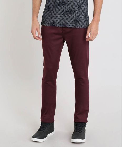 Calca-Masculina-Chino-Carrot-com-Bolso-Faca-Vinho-9506942-Vinho_1