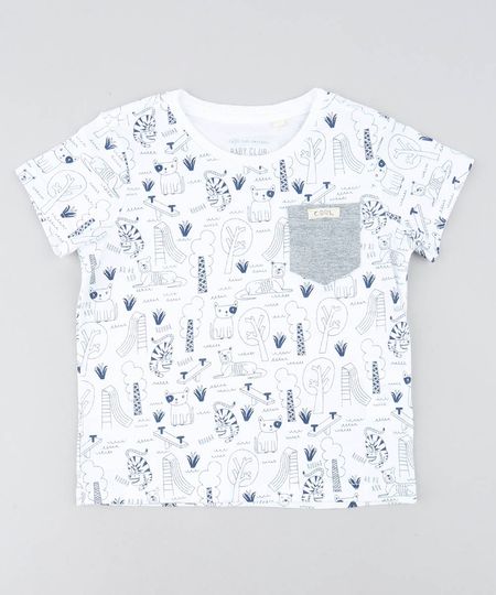 Camiseta-Infantil-Estampada-de-Animais-Manga-Curta-Gola-Careca-Branca-9449993-Branco_1 Camiseta-Infantil-Estampada-de-Animais-Manga-Curta-Gola-Careca-Branca-9449993-Branco_1