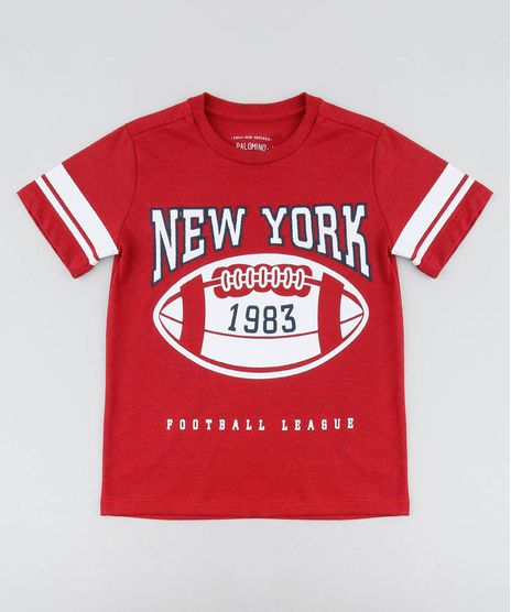 Camiseta-Infantil-com-Estampa-e-Bordado--New-York--Manga-Curta-Gola-Careca-Vermelha-9439184-Vermelho_1