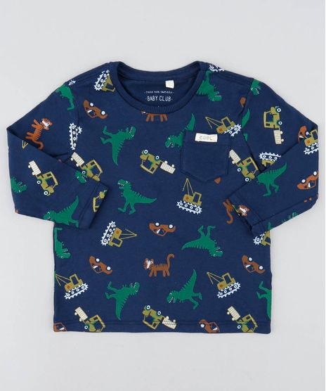 Camiseta-Infantil-Estampada-de-Dinossauros-Manga-Longa-Gola-Careca-Azul-Marinho-9449990-Azul_Marinho_1