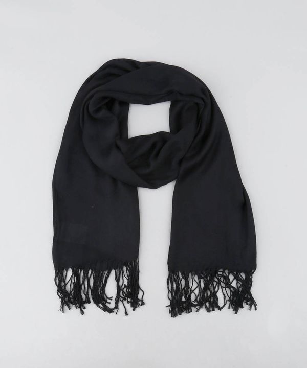 Lenço Feminino com Franjas Preto Único