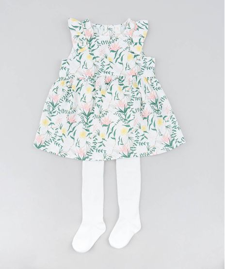 Vestido-Infantil-Estampado-Floral-com-Babado---Meia-Calca-Off-White-9199163-Off_White_1
